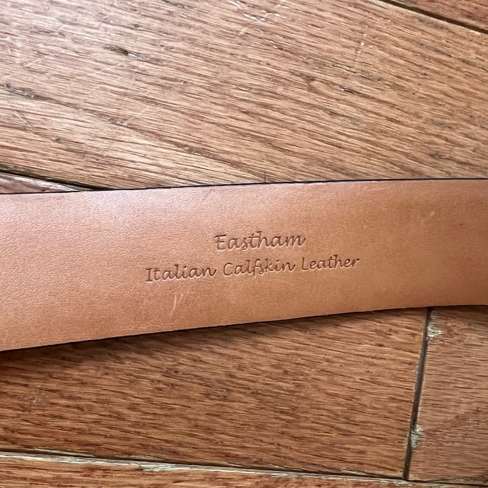 Trafalgar Mens Brown 38/95 Eastham Italian Calfskin Leather Belt‎ - Picture 5 of 8